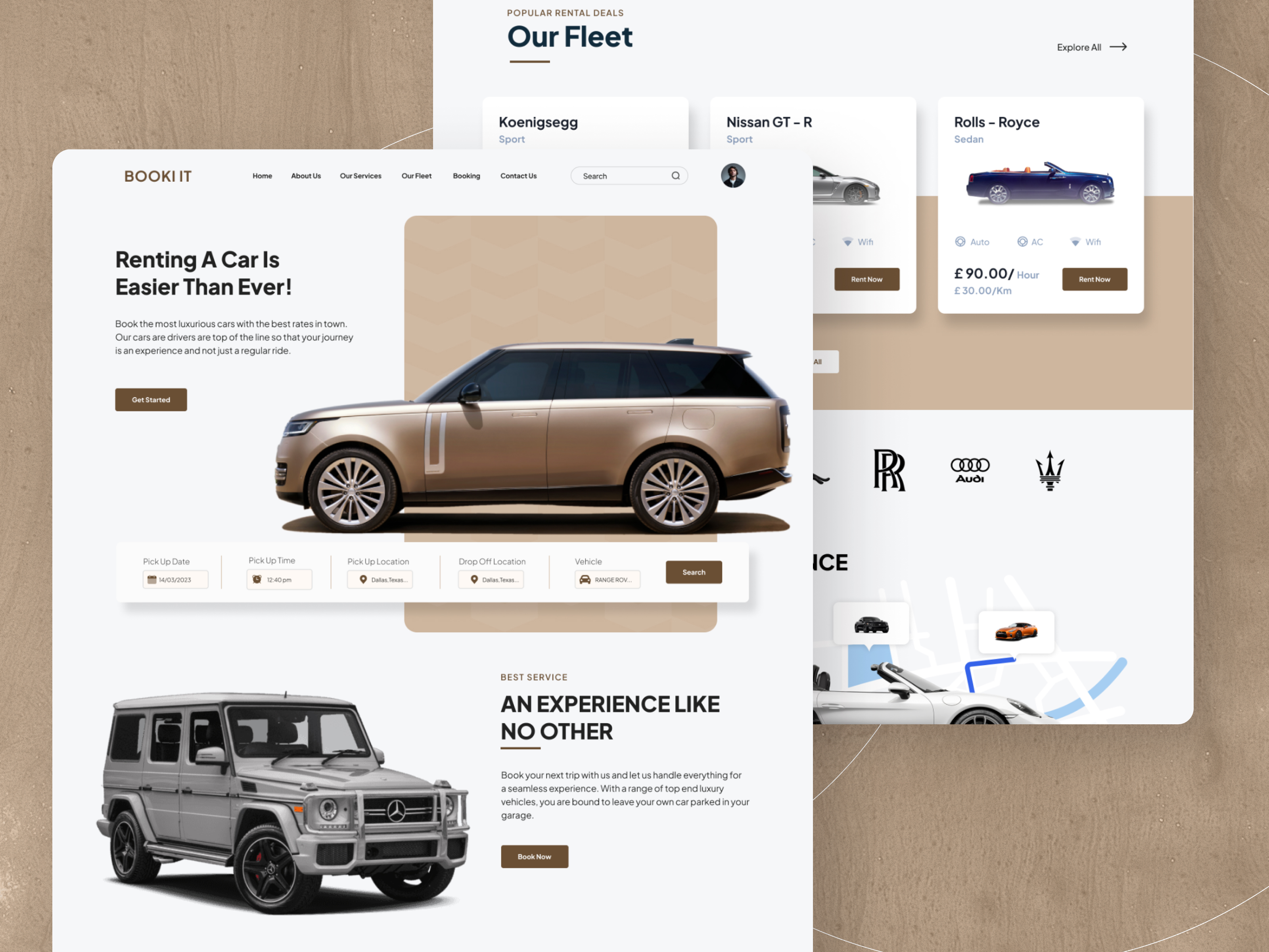 Car Rental Website UI Design for Book It 🚘